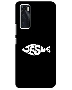 Чехол для Vivo V20 se с картинкой «Рыба Jesus»