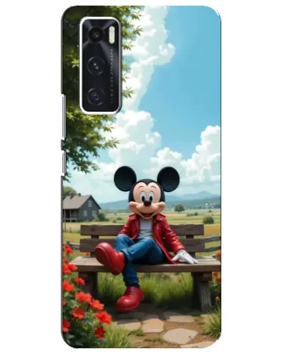 Чехол для Vivo V20 se с картинкой «Микки на скамейке» Чехол для Vivo V20 se с картинкой «Микки на скамейке»