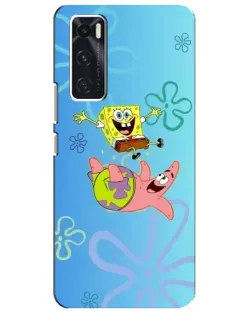 Чехол для Vivo V20 se с картинкой «Спанч Боб и Патрик»