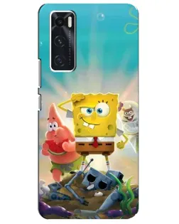 Чехол для Vivo V20 se с картинкой «Спанч Боб победитель»