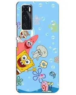 Чехол для Vivo V20 se с картинкой «Веселые пузырьки»