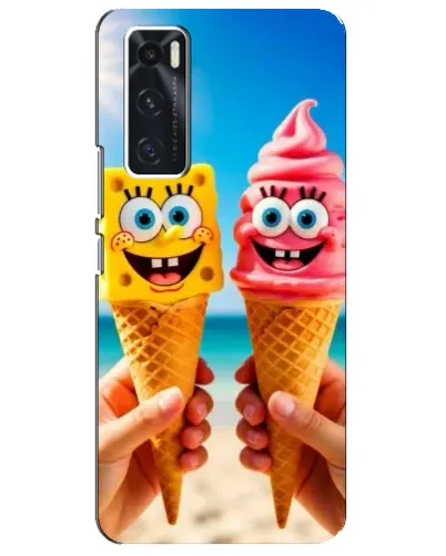 Чехол для Vivo V20 se с картинкой «Спанч Боб мороженое» Чехол для Vivo V20 se с картинкой «Спанч Боб мороженое»