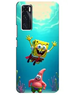 Чехол для Vivo V20 se с картинкой «Спанч Боб под водой»