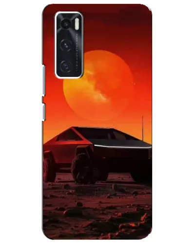 Чехол для Vivo V20 se с картинкой «Cybertruck на Марсе»