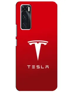 Чехол для Vivo V20 se с картинкой «Tesla Red Classic»