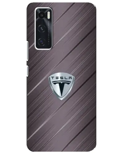 Чехол для Vivo V20 se с картинкой «Металлическая текстура Tesla»