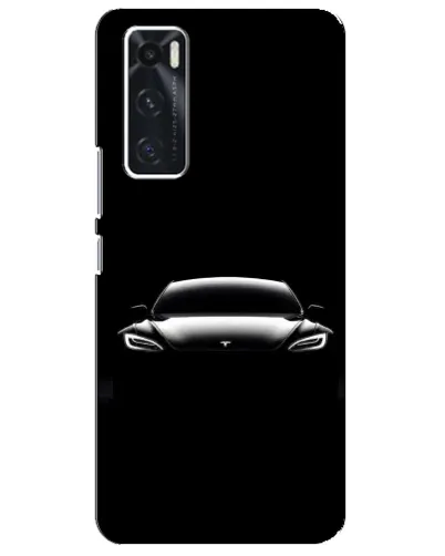 Чехол для Vivo V20 se с картинкой «Фары Tesla Night»