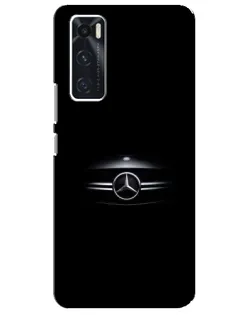 Чехол для Vivo V20 se с картинкой «Mercedes — абстрактные линии»