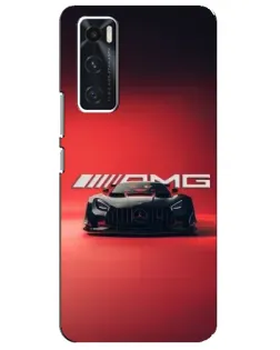 Чехол для Vivo V20 se с картинкой «Mercedes AMG — красная линия»