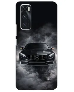 Чехол для Vivo V20 se с картинкой «Mercedes в дыму»