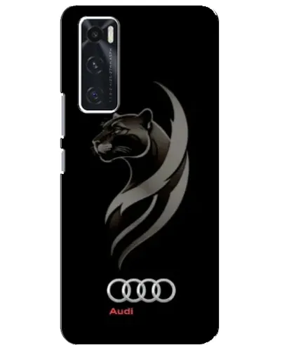 Чехол для Vivo V20 se с картинкой «Графика — пантера и Audi»