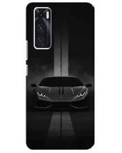 Чехол для Vivo V20 se с картинкой «Lamborghini симметрия дорог»