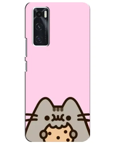 Чехол для Vivo V20 se с картинкой «Pusheen и печенье»