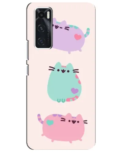 Чехол для Vivo V20 se с картинкой «Pusheen трио»