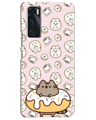 Чехол для Vivo V20 se с картинкой «Пушин на пончике»