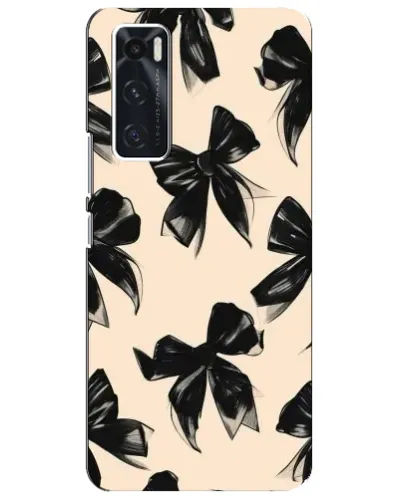 Чехол для Vivo V20 se с картинкой «Паттерн черные банты» Чехол для Vivo V20 se с картинкой «Паттерн черные банты»