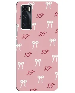 Чехол для Vivo V20 se с картинкой «Сердца и банты» Чехол для Vivo V20 se с картинкой «Сердца и банты»