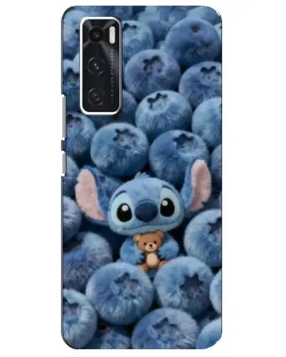 Чехол для Vivo V20 se с картинкой «Стич и голубика» Чехол для Vivo V20 se с картинкой «Стич и голубика»