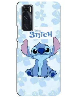 Чехол для Vivo V20 se с картинкой «Stitch среди цветов» Чехол для Vivo V20 se с картинкой «Stitch среди цветов»