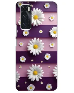 Чехол для Vivo V20 se с картинкой «Ромашки на фиолетовом» Чехол для Vivo V20 se с картинкой «Ромашки на фиолетовом»