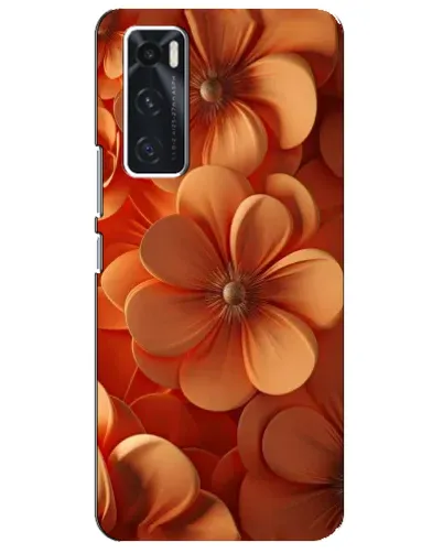 Чехол для Vivo V20 se с картинкой «Оранжевый макро цветок»