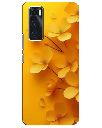 Чехол для Vivo V20 se с картинкой «Золотые лепестки»