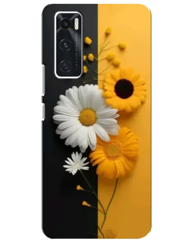 Чехол для Vivo V20 se с картинкой «Подсолнух и ромашка»