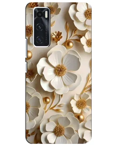 Чехол для Vivo V20 se с картинкой «Белие бумажние  цвети»