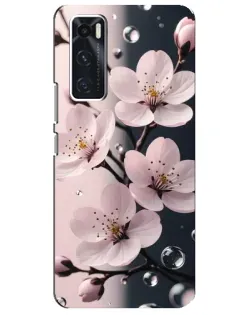 Чехол для Vivo V20 se с картинкой «Нежная сакура и капли» Чехол для Vivo V20 se с картинкой «Нежная сакура и капли»