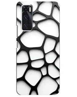 Чехол для Vivo V20 se с картинкой «Белая объемная сетка»