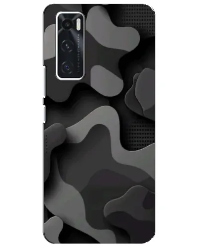 Чехол для Vivo V20 se с картинкой «Темный абстрактный камуфляж» Чехол для Vivo V20 se с картинкой «Темный абстрактный камуфляж»