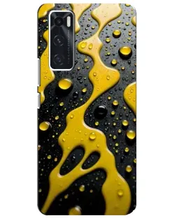 Чехол для Vivo V20 se с картинкой «Жидкое желтое золото»
