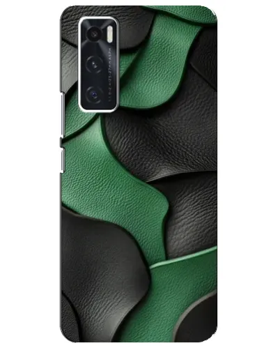 Чехол для Vivo V20 se с картинкой «Зеленые кожаные волны» Чехол для Vivo V20 se с картинкой «Зеленые кожаные волны»