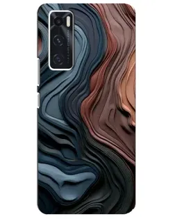 Чехол для Vivo V20 se с картинкой «Цветные волны каньона»