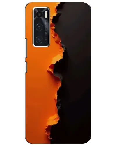 Чехол для Vivo V20 se с картинкой «Оранжевый разлом» Чехол для Vivo V20 se с картинкой «Оранжевый разлом»