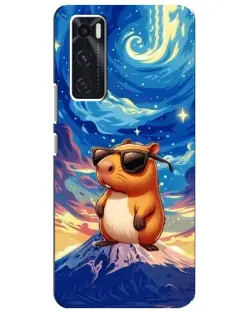 Чехол для Vivo V20 se с картинкой «Капибара Ван Гога»