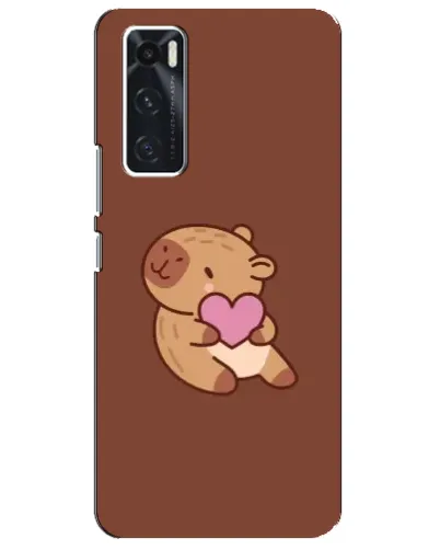 Чехол для Vivo V20 se с картинкой «Капибара с сердцем»