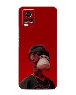 Чехол для Vivo V20 с картинкой «Bored Ape в красном»