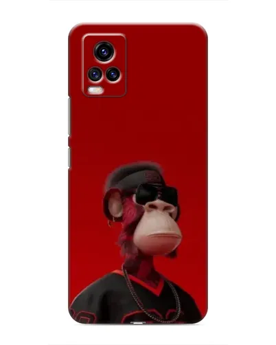 Чехол для Vivo V20 с картинкой «Bored Ape в красном» Чехол для Vivo V20 с картинкой «Bored Ape в красном»
