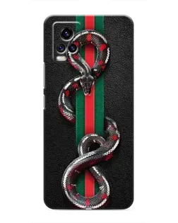 Чехол для Vivo V20 с картинкой «Gucci — змея на полосе» Чехол для Vivo V20 с картинкой «Gucci — змея на полосе»