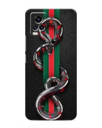 Чехол для Vivo V20 с картинкой «Gucci — змея на полосе» Чехол для Vivo V20 с картинкой «Gucci — змея на полосе»