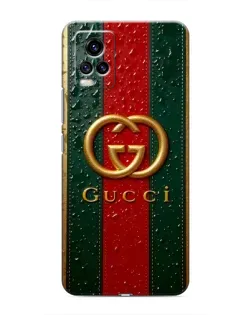 Чехол для Vivo V20 с картинкой «Gucci — фирменная полоса и золото» Чехол для Vivo V20 с картинкой «Gucci — фирменная полоса и золото»