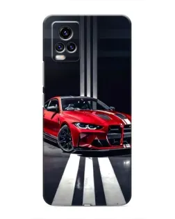Чехол для Vivo V20 с картинкой «Красная BMW на дороге» Чехол для Vivo V20 с картинкой «Красная BMW на дороге»