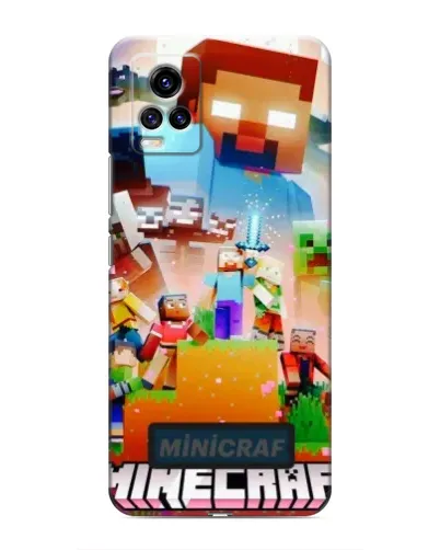 Чехол для Vivo V20 с картинкой «Minecraft герои игры»