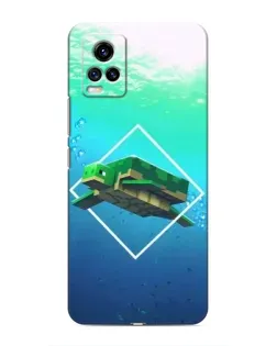 Чехол для Vivo V20 с картинкой «Черепаха Minecraft»