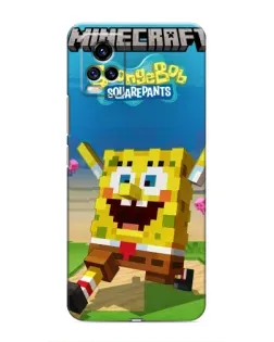 Чехол для Vivo V20 с картинкой «Губка Боб Minecraft»