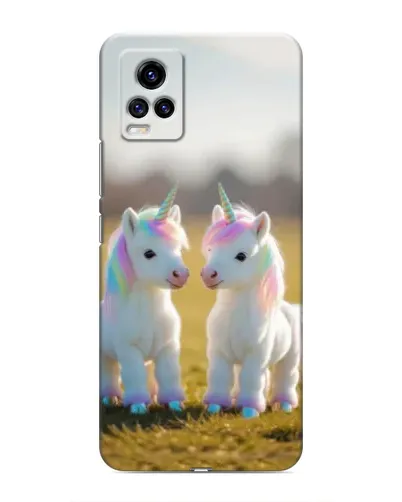 Чехол для Vivo V20 с картинкой «Пара единорогов»