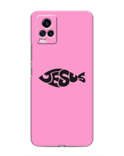 Чехол для Vivo V20 с картинкой «Розовый символ Jesus» Чехол для Vivo V20 с картинкой «Розовый символ Jesus»