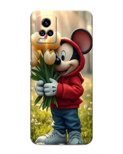 Чехол для Vivo V20 с картинкой «Микки с тюльпанами» Чехол для Vivo V20 с картинкой «Микки с тюльпанами»