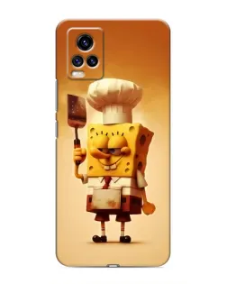 Чехол для Vivo V20 с картинкой «Губка Боб повар»